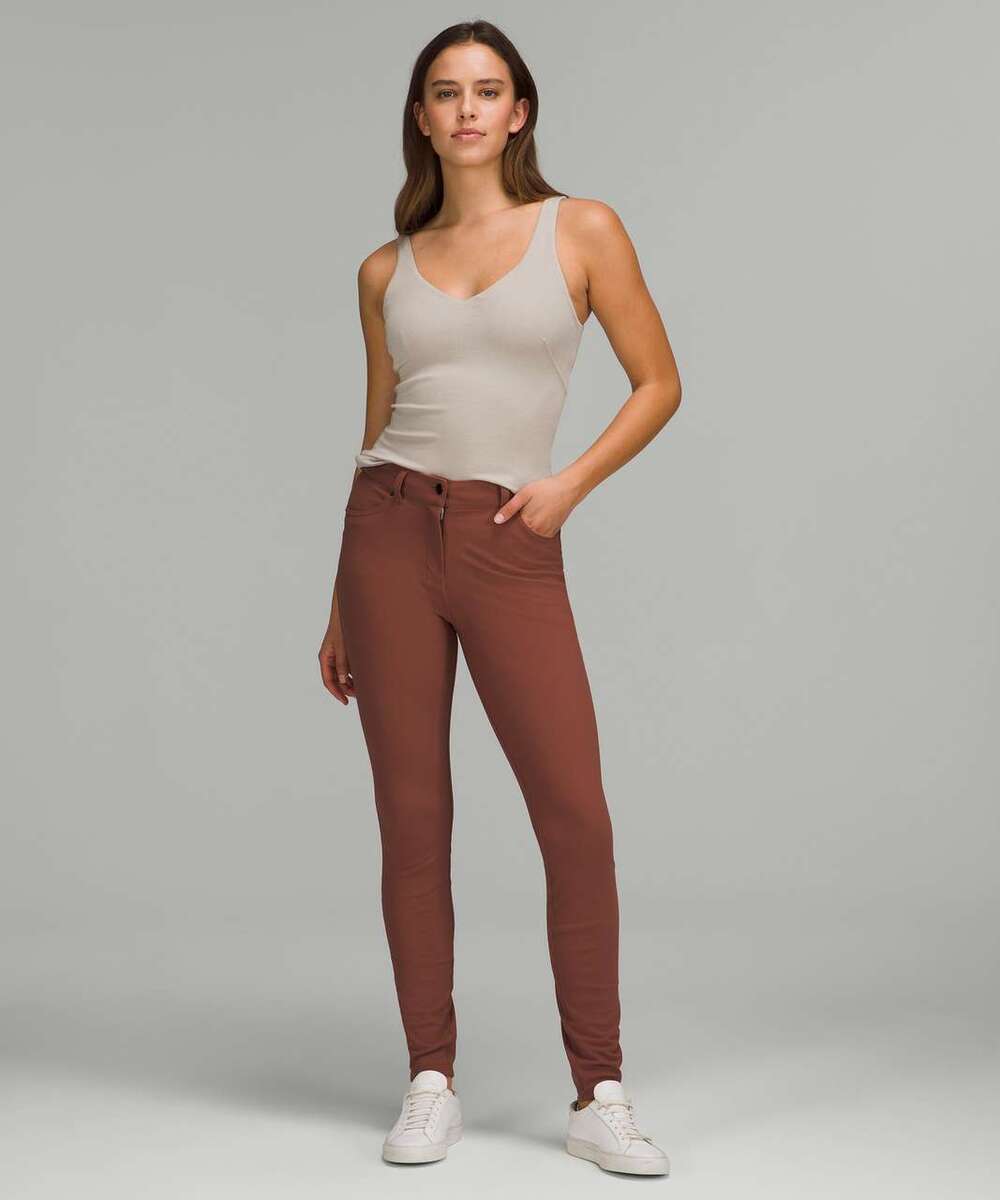 Lululemon City Sleek Slim Fit 5 Pocket High Rise Pant Ancient Copper Size 27